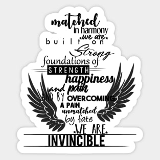 Matched Typography Poem Sticker